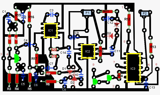 UltraSonic Radar :: circuit diagrams