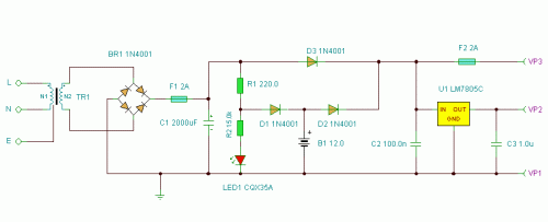 Basic UPS Power Supply :: circuit diagrams simple radio diagram 